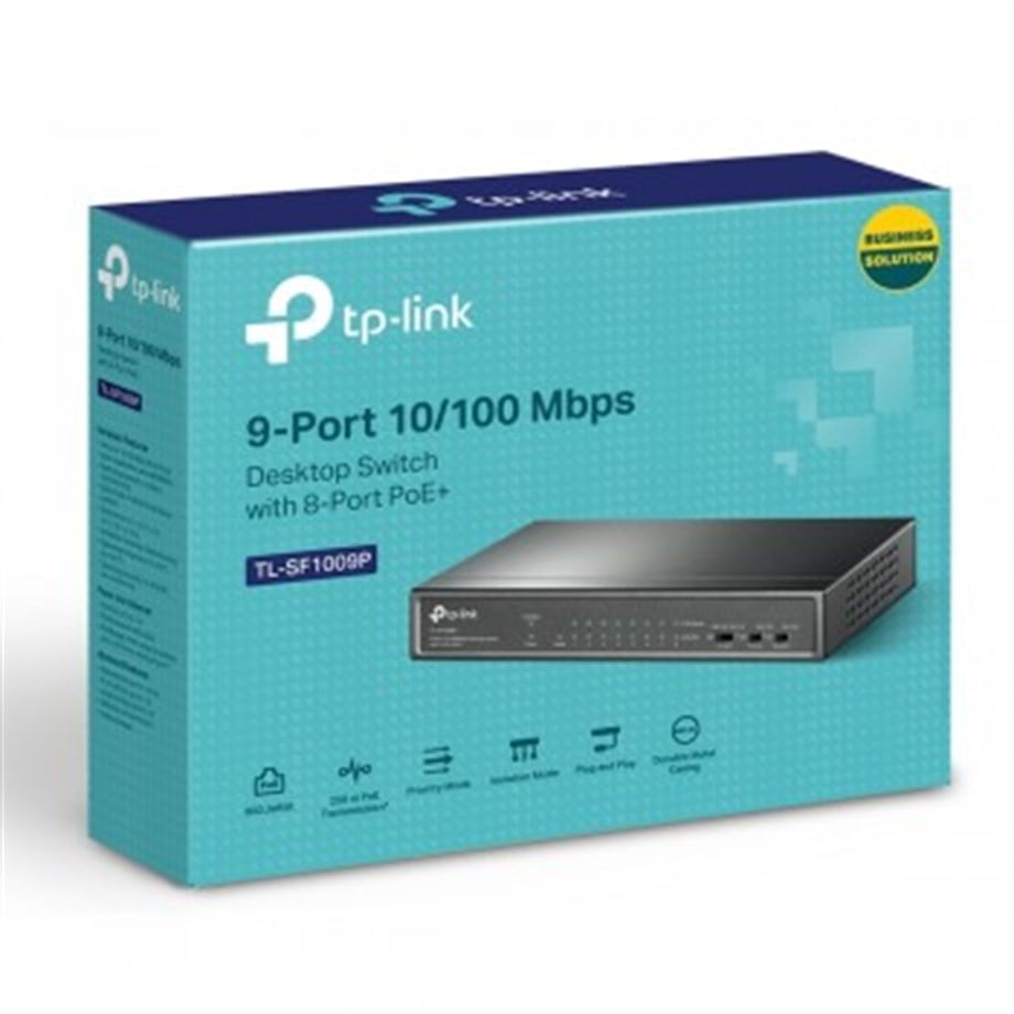 TP-LINK TL-SF1009P 8 PORT 10/100 SWITCH+8 POE 1XUPTp-LinkSwitchB04513