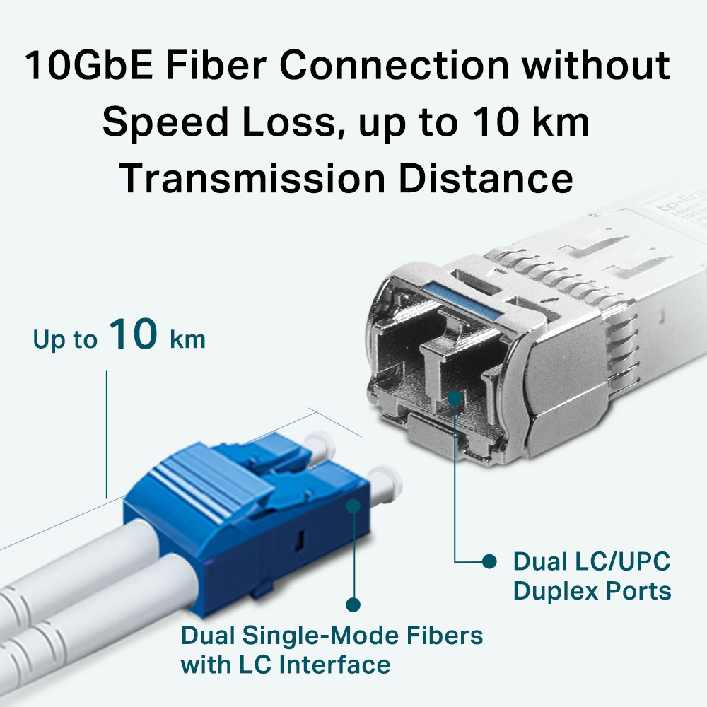 TP-LINK TL-SM5110-LR 10GBase-LR SFP+ Singlemode LC Transceiver Modül