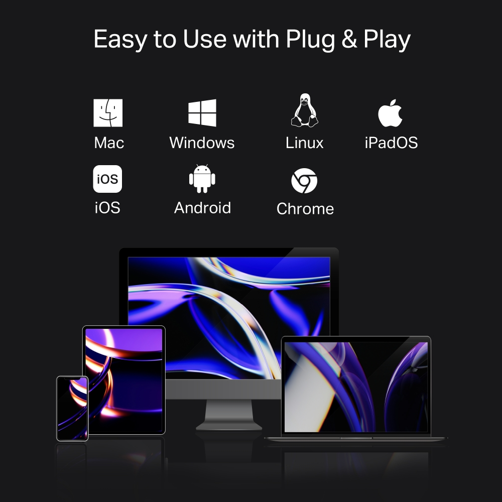 TP-LINK UH7021C USB-C 7port Hub 4K60Hz 100W PD SD