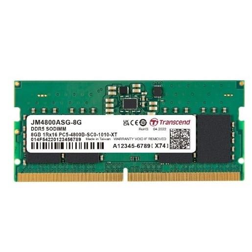 TRANSCEND 8GB DDR5 4800MHZ CL22 NOTEBOOK RAM VALUE JM4800ASG-8G