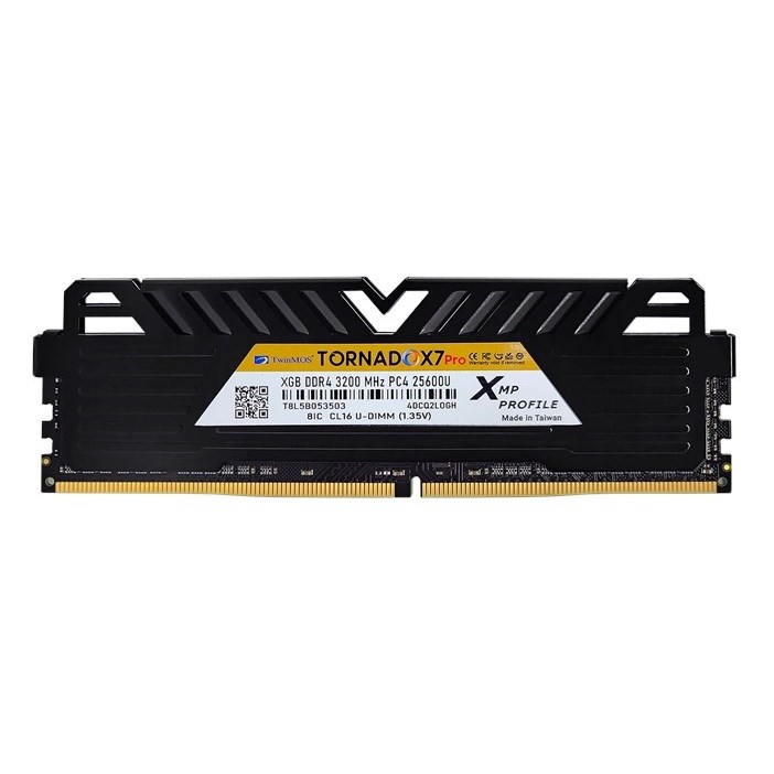 TWINMOS 16GB 3200MHZ DDR4 TORNADOX7 SOĞUTUCULU TMD416GB3200D16BKX7P PC RAM