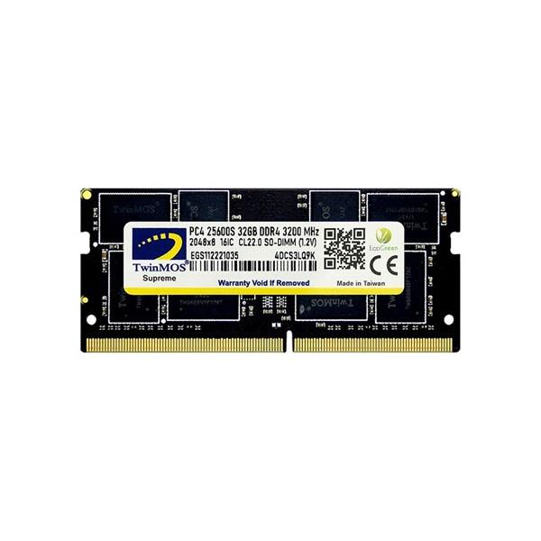 TWINMOS 32GB DDR4 3200MHZ NOTEBOOK RAM VALUE MDD432GB3200N