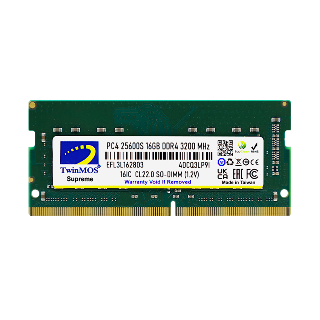 TwinMOS MDD416GB3200N, 16GB, DDR4, 3200MHz, 1.2V Notebook Ram