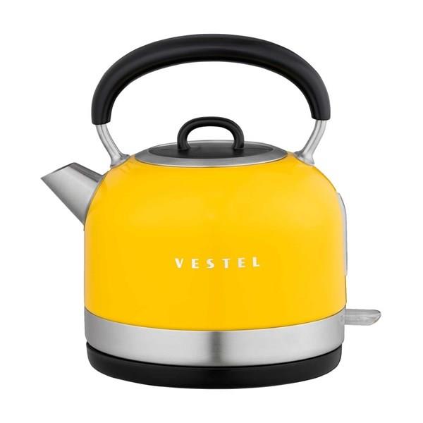 VESTEL Retro Sarı 2200 W 1.7 Lt Celık Kettle