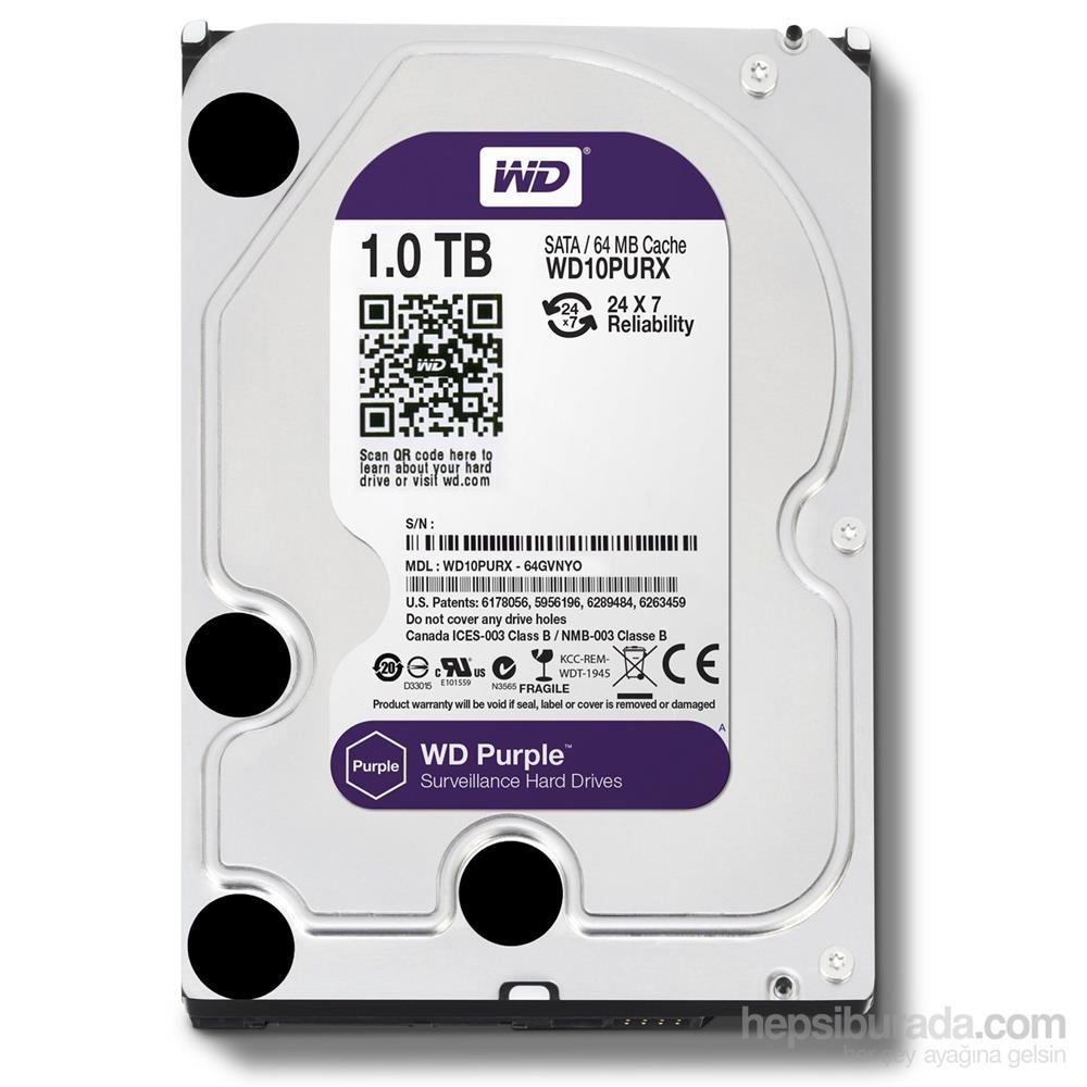Wd 1TB Purple Intellipower Sata 3.0 64Mb 3,5