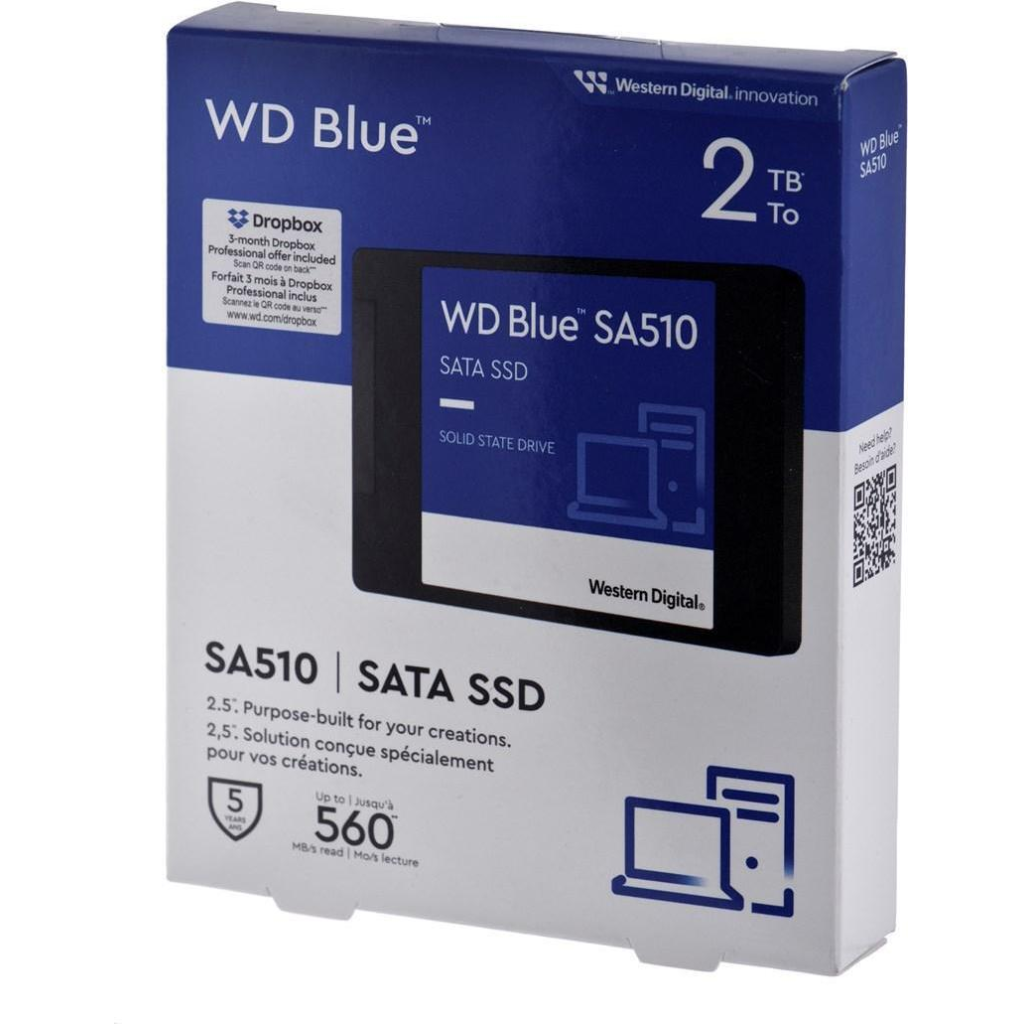 WD Blue SA510, WDS200T3B0A, 2TB, 560/510, 3D NAND, 2,5