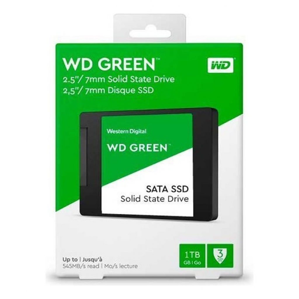WD Green, WDS100T3G0A, 1TB, 545/465, 3D NAND, 2,5