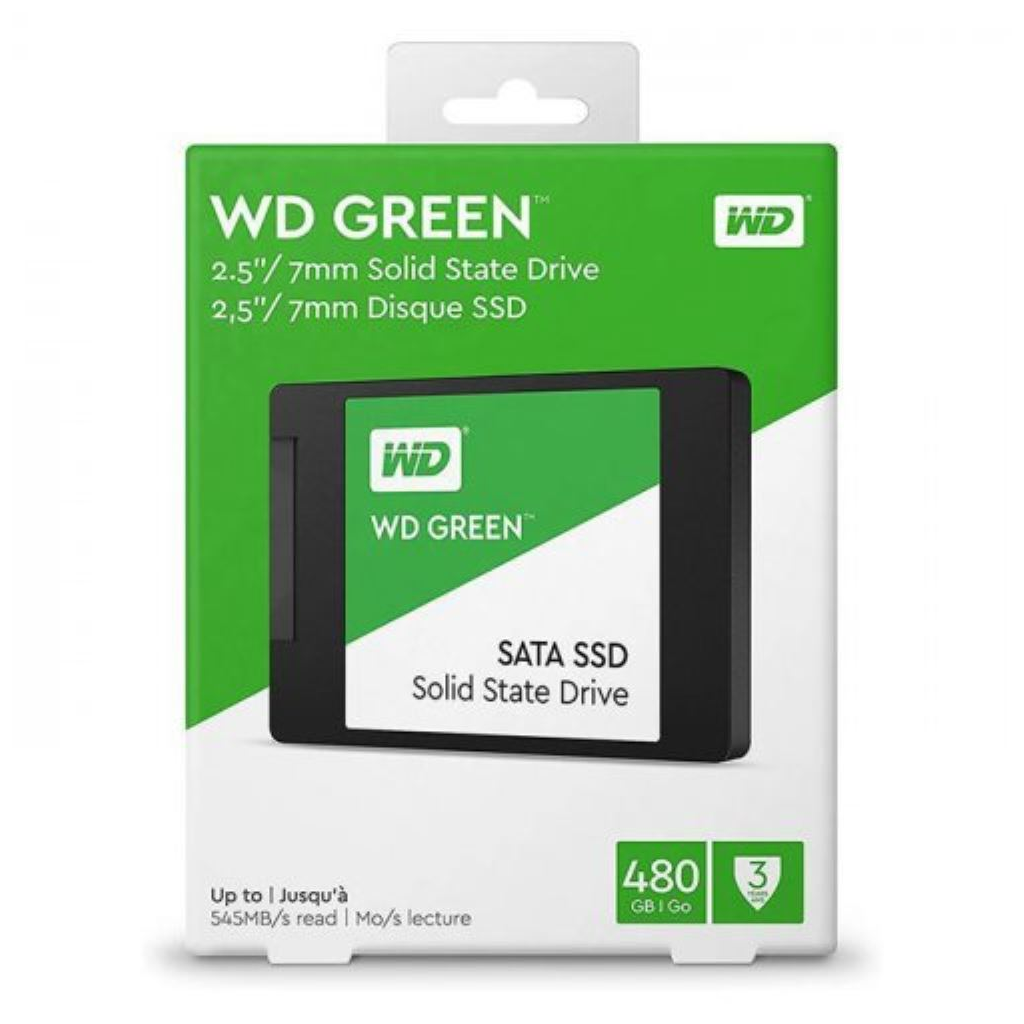 WD Green, WDS480G3G0A, 480GB, 545/465, 3D NAND, 2,5