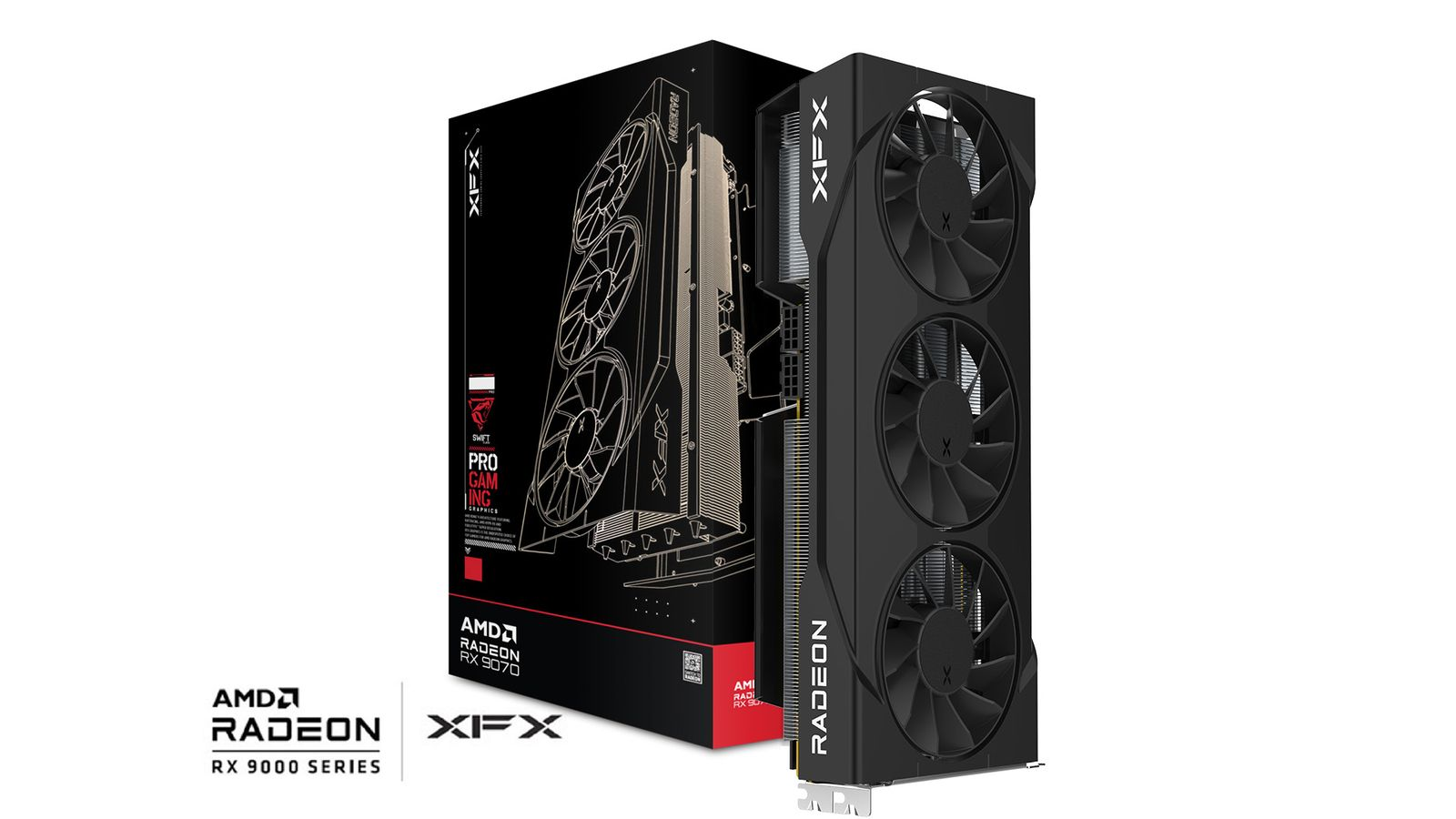 XFX 12GB SWIFT RX9070 GRE EX-RX-97GRE29B7 GDDR6 192bit PCIE 5.0
