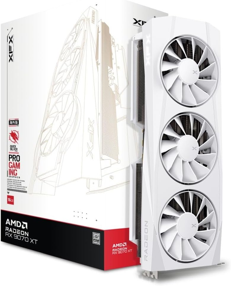 XFX 16GB QUICKSILVER RX9070XT EX-RX-97TQICKW9 WHITE GDDR6 256bit HDMI-DP PCIE 5.0 BEYAZ