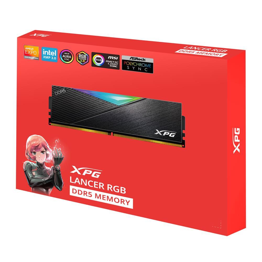XPG 32GB-2 Lancer RGB DDR5 6400MT-s PC5-51200 CL 32-39-39 1.4V Soğutuculu PC Ram
