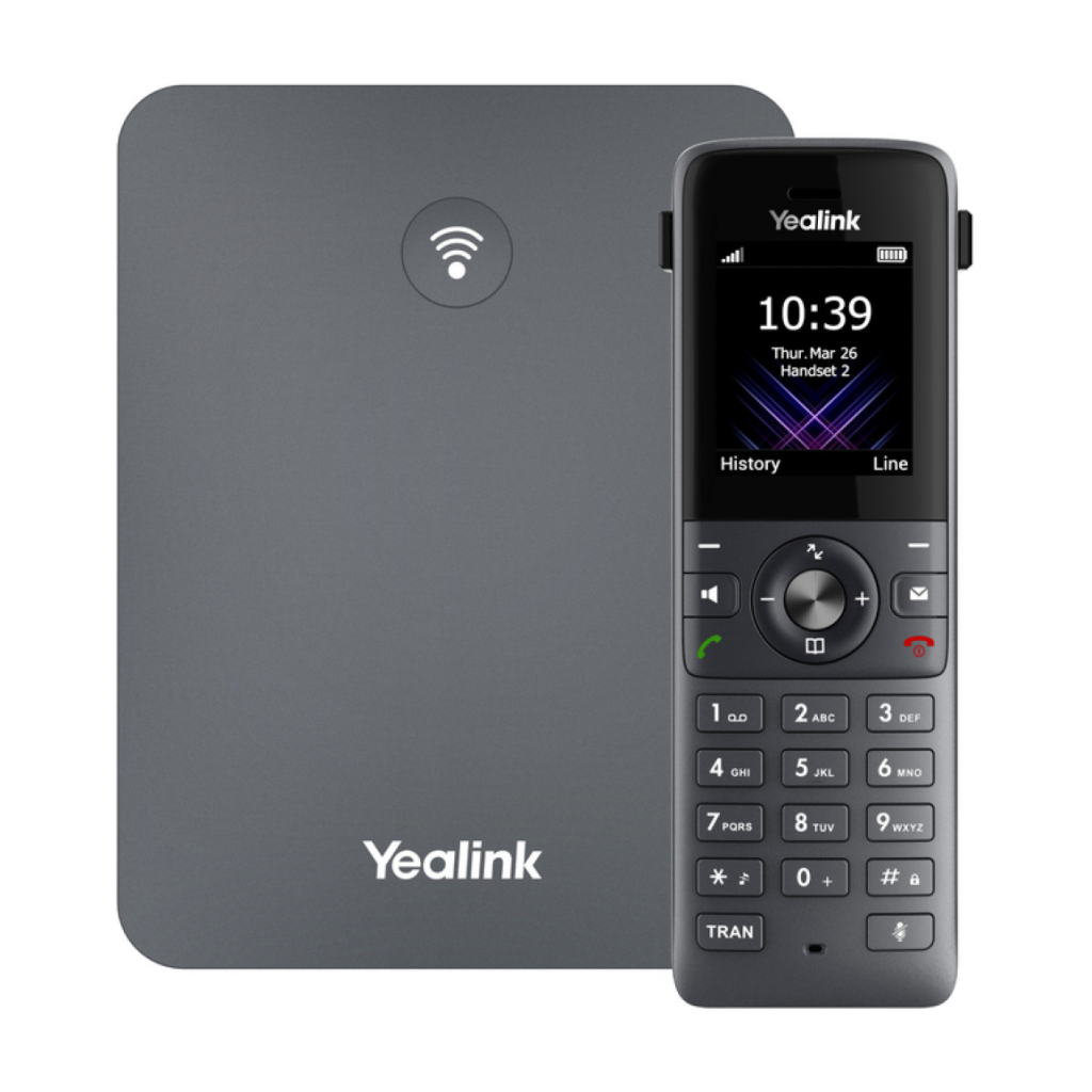YEALINK W73P, W73H Dect Telefon ile W70B Baz İstasyonu, Kablosuz IP TELEFON, Siyah, 1.8