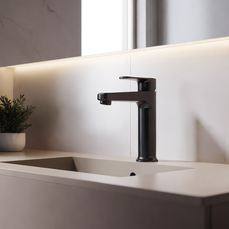 TeskaCarmela S Lavabo Bataryası-Siyah