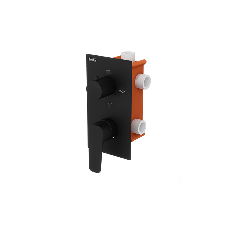 TeskaCiera Pro 2 Yönlü Banyo Panel+Batarya Kare-Siyah