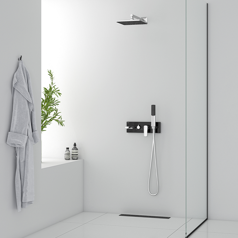 TeskaLife 3 Yönlü Ank. Set-Krom&Siyah Cam