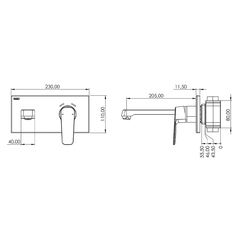 TeskaQuasar Ank. Lavabo Bataryası-Krom&Beyaz Cam