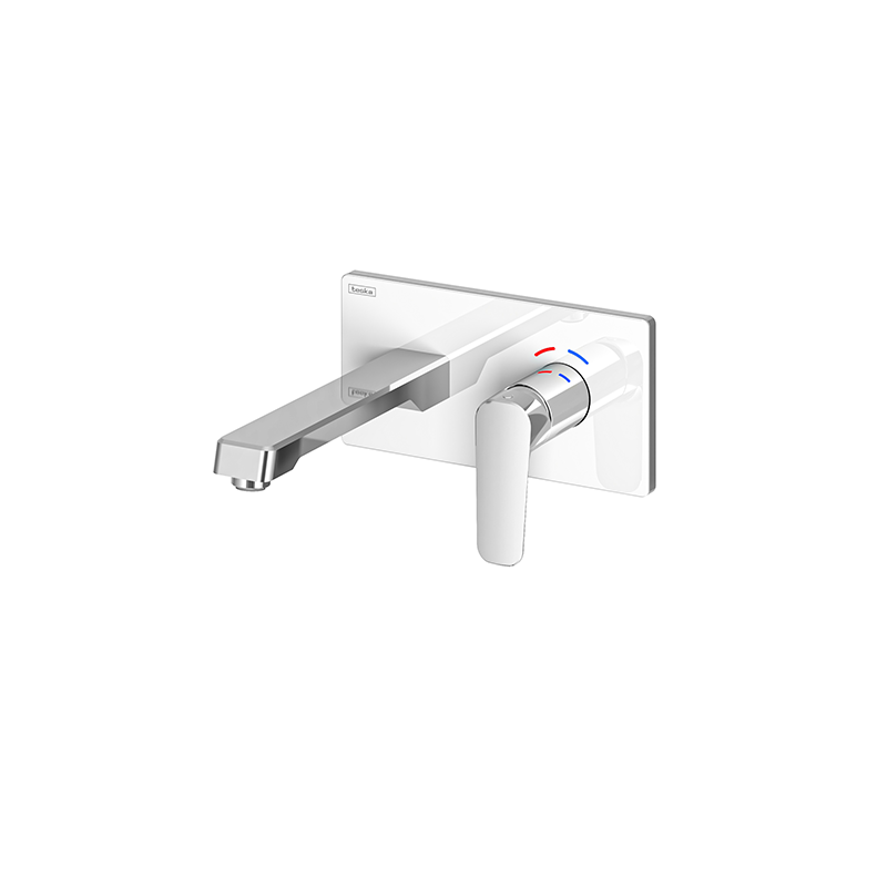 TeskaQuasar Ank. Lavabo Bataryası-Krom&Beyaz Cam