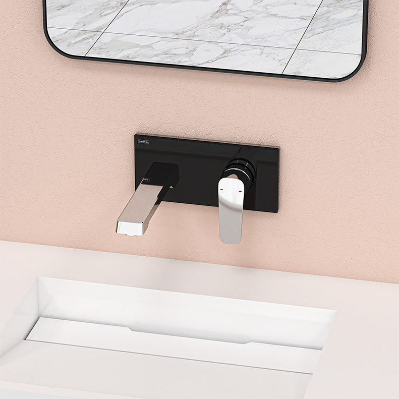 TeskaQuasar Ank. Lavabo Bataryası-Krom&Siyah Cam