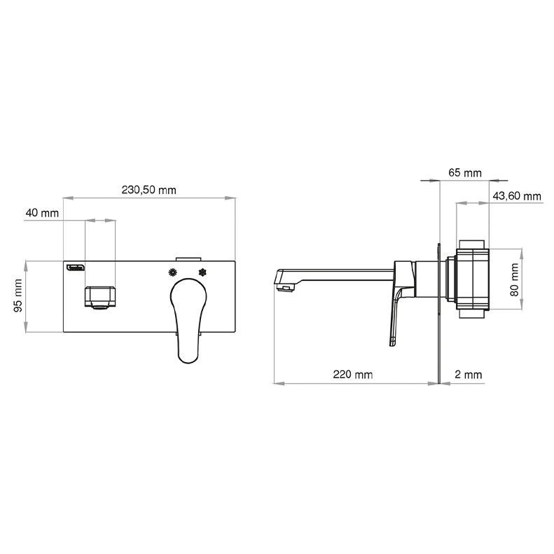 TeskaQuasar Pro Ank. Lavabo Bataryası-Krom