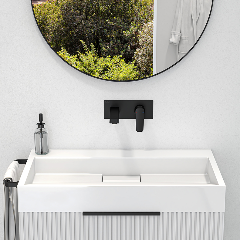 TeskaQuasar Pro Ank. Lavabo Bataryası-Siyah