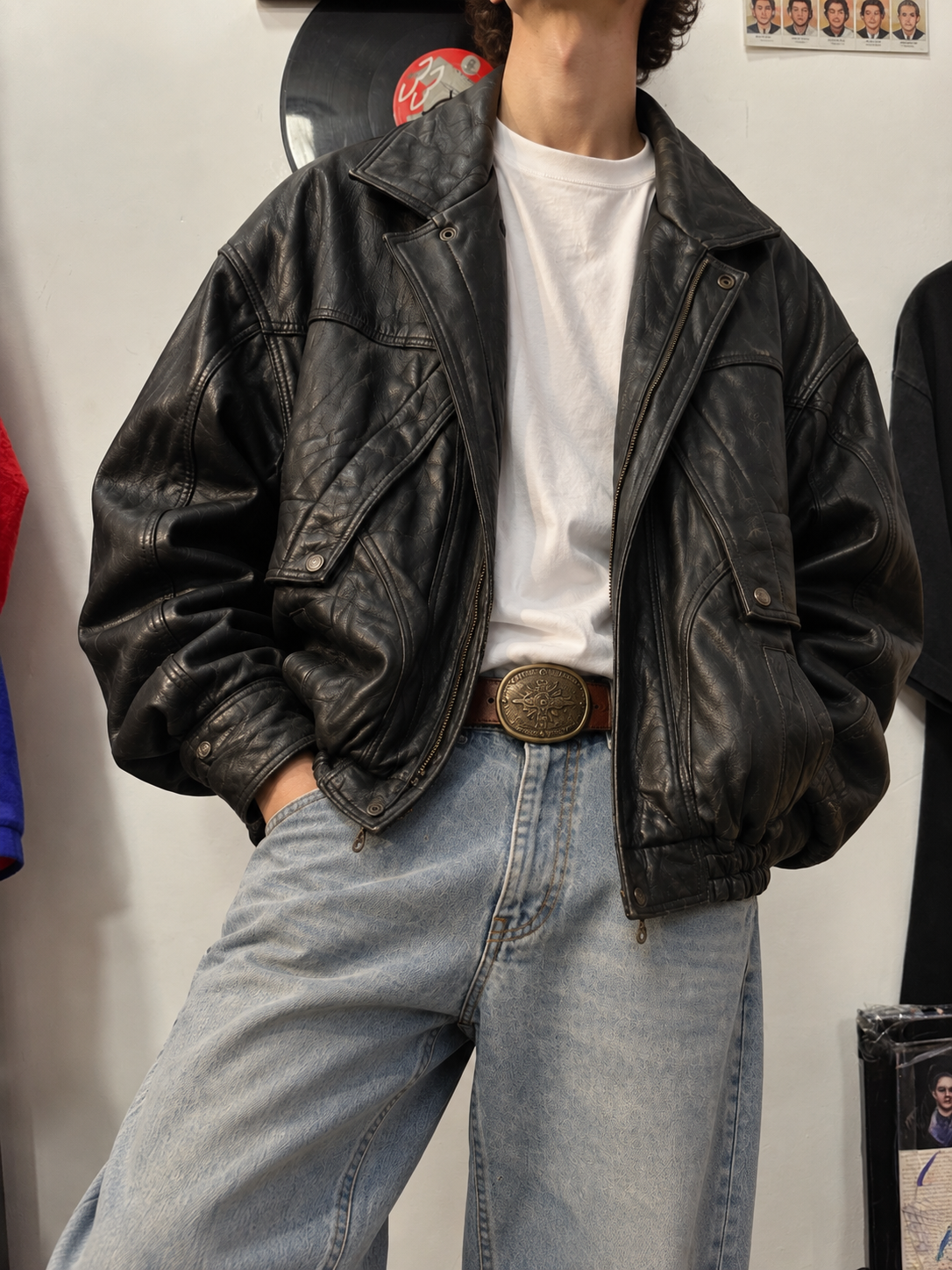 1980s American Bomber Deri Ceket