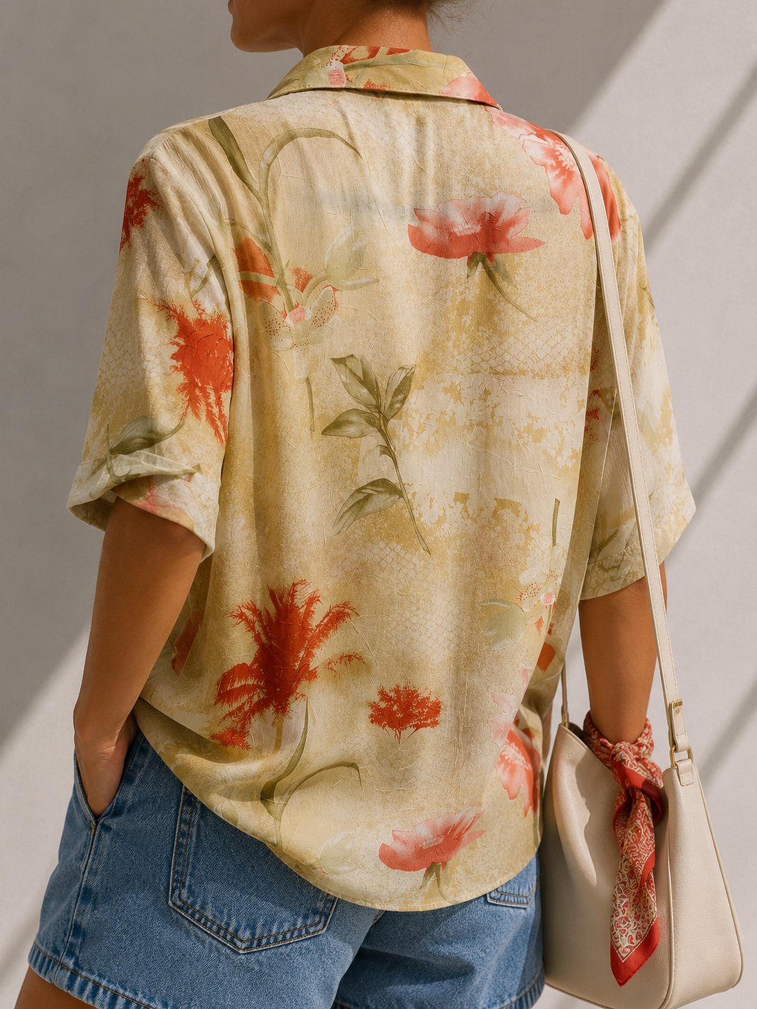 1990s Aloha Style Geniş Yaka Gömlek