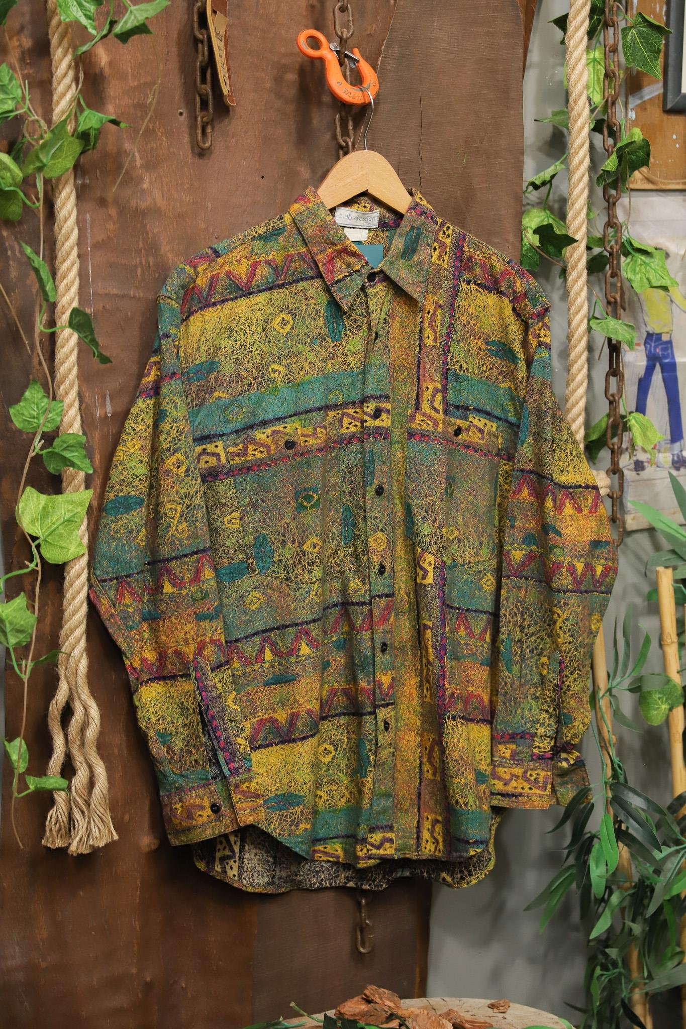 1990s Bohemian Etnik Gömlek
