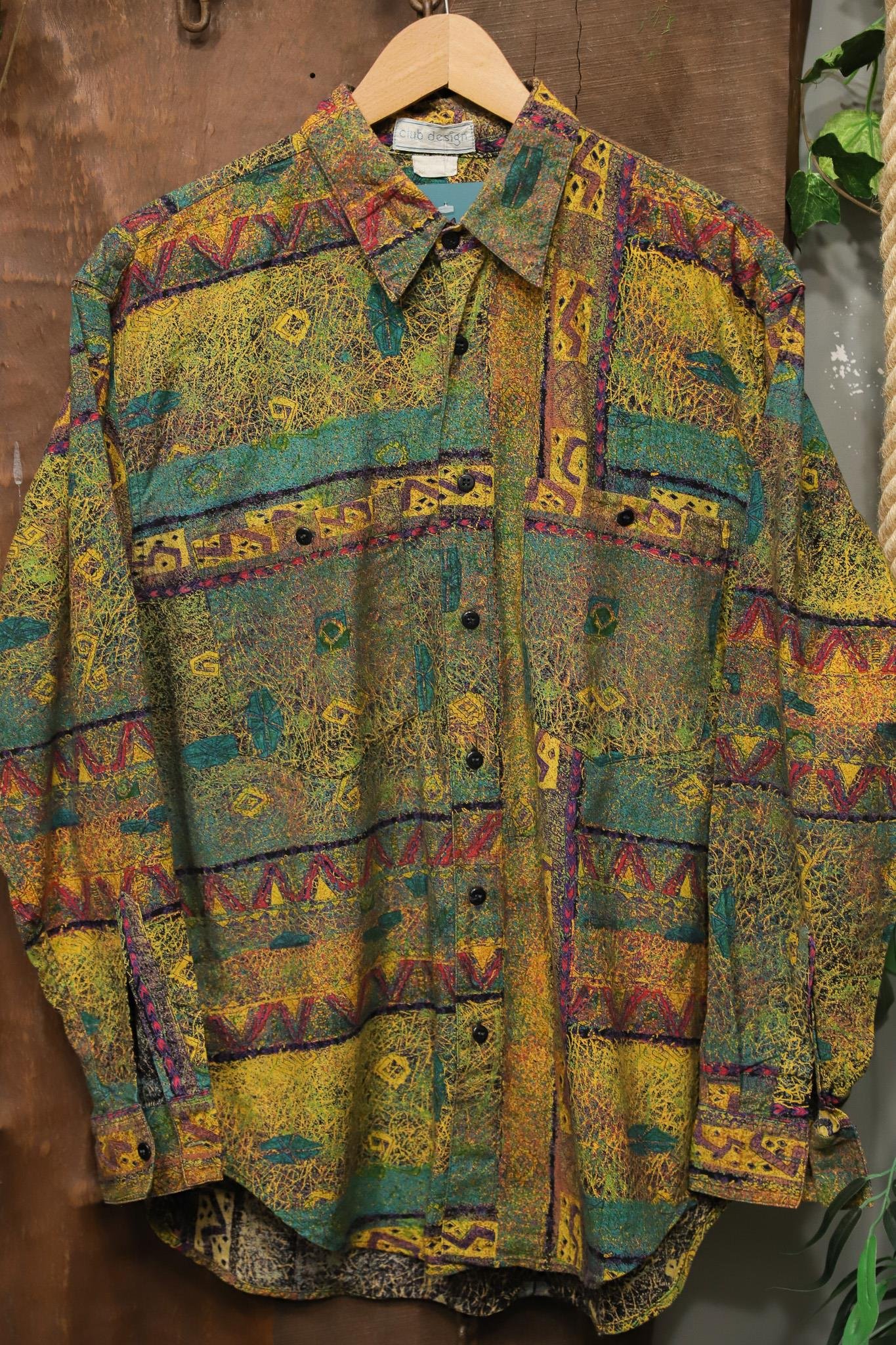 1990s Bohemian Etnik Gömlek