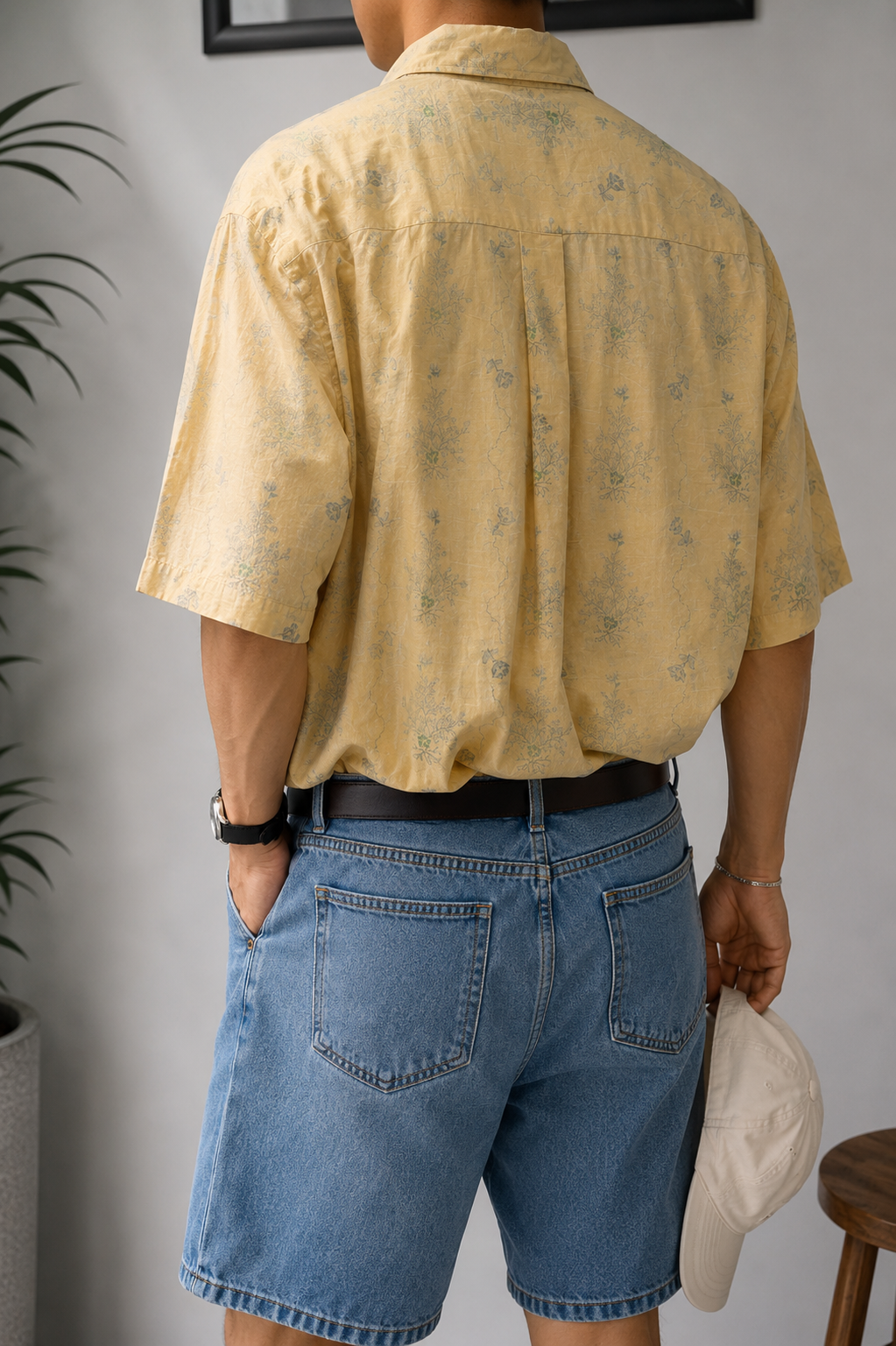 1990s Botanik Motifli Salaş Gömlek