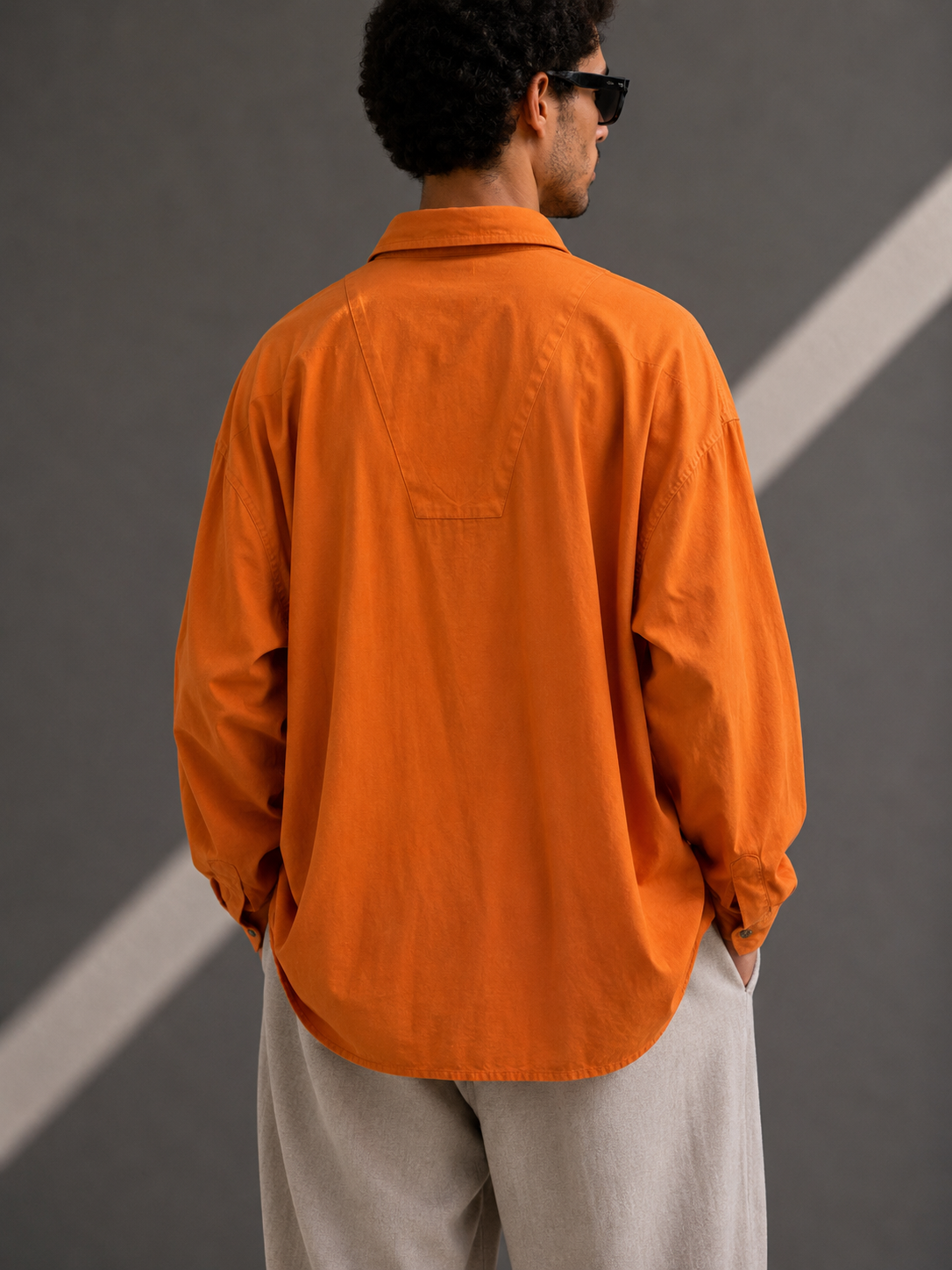 1990s Cepli Orange Gömlek