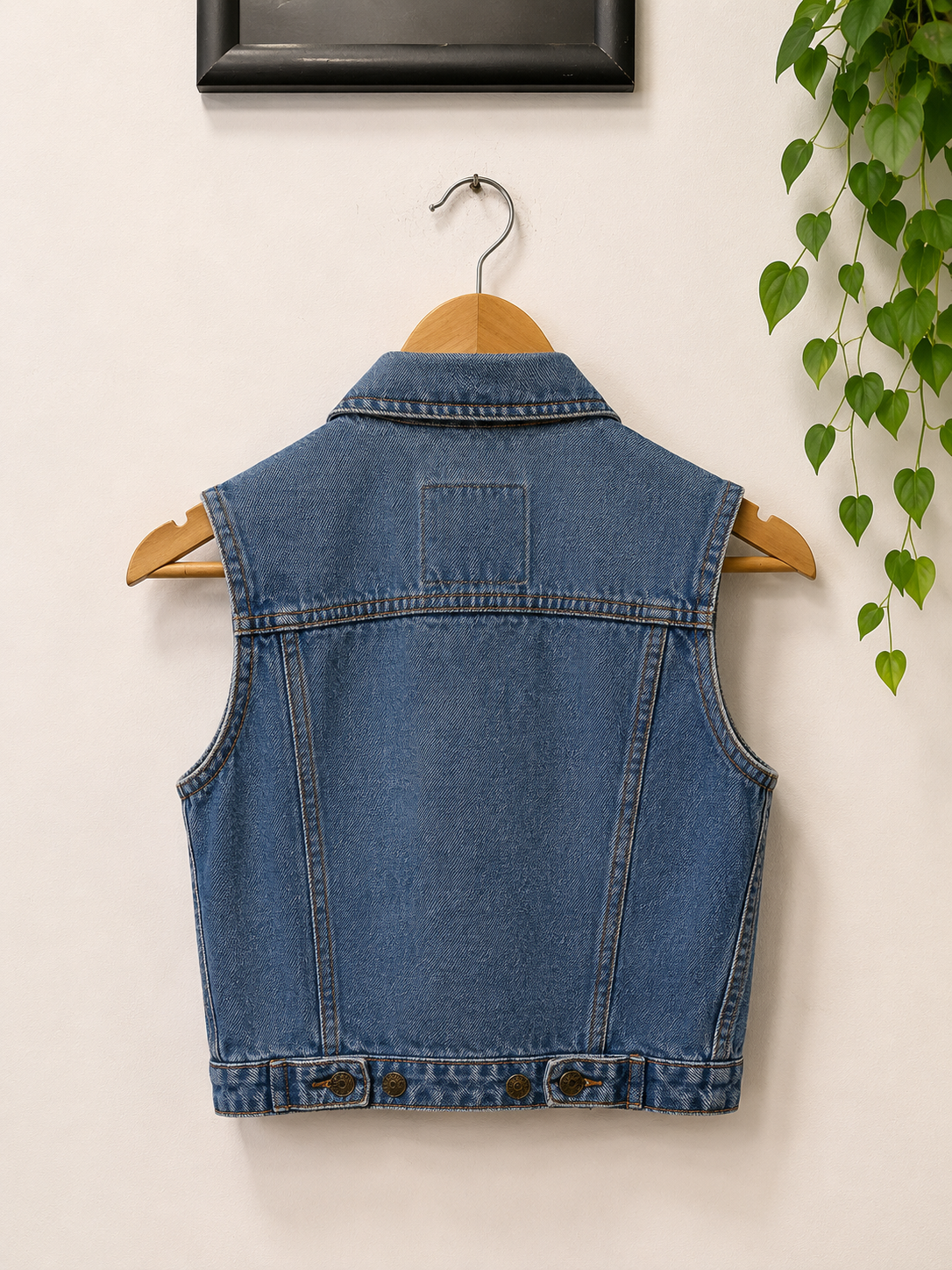 1990s Crop Classic Kot Yelek