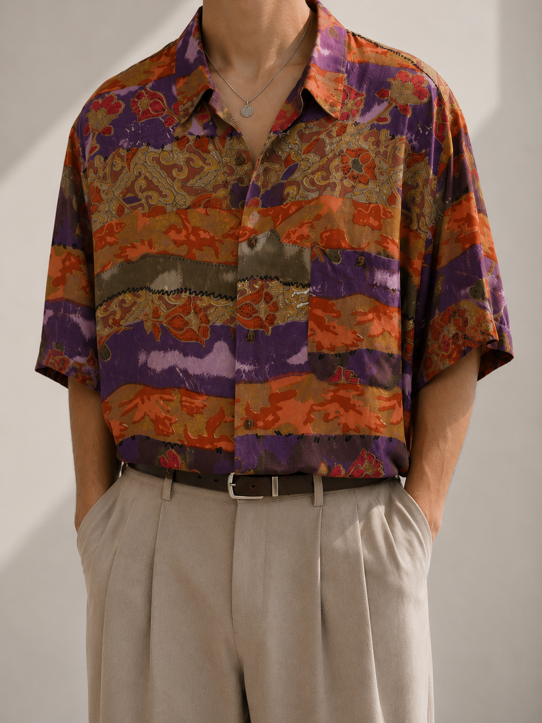 1990s Egzotik Oversize Gömlek