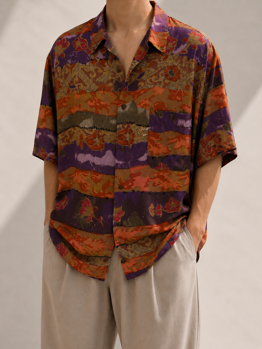 1990s Egzotik Oversize Gömlek