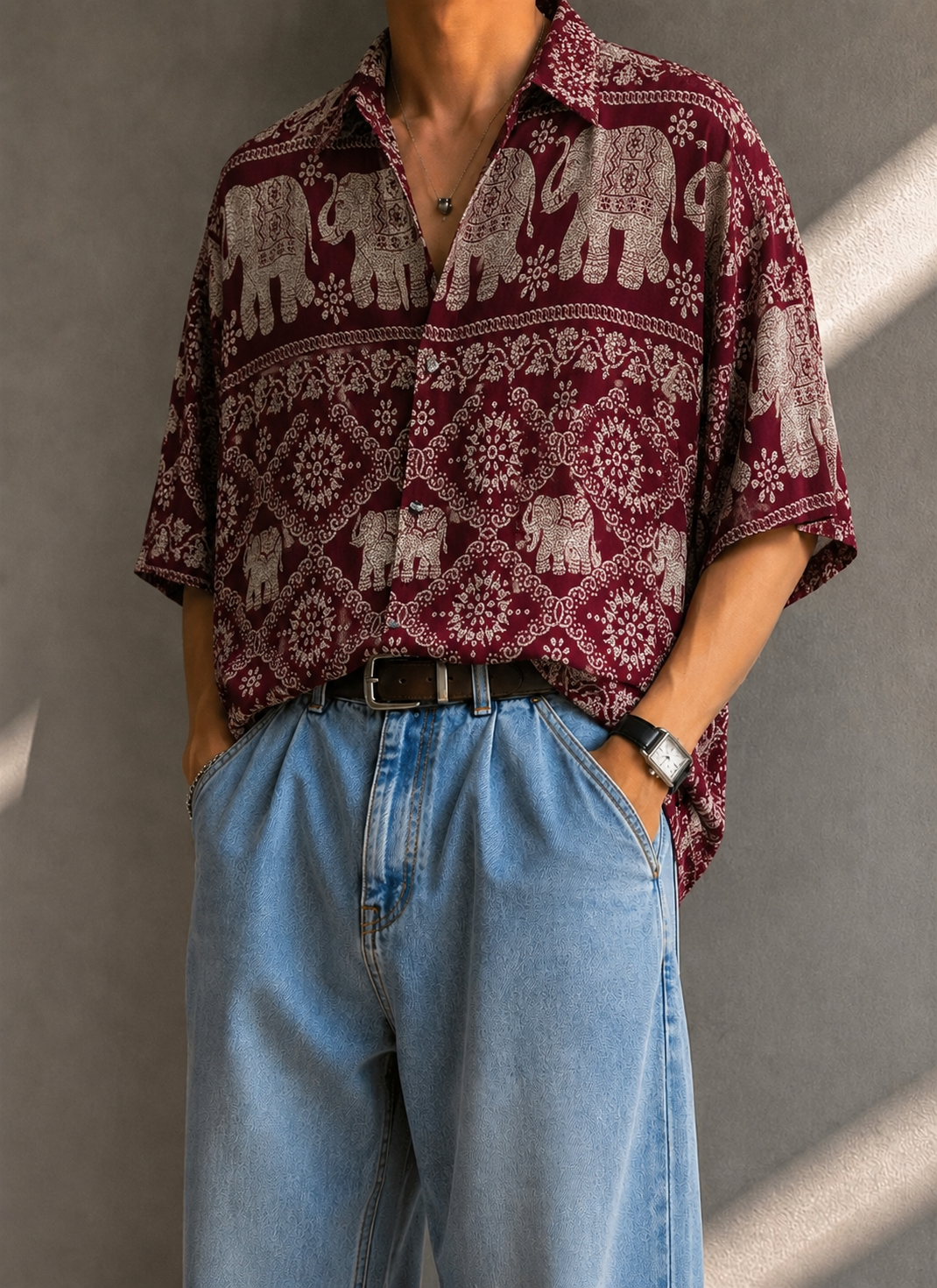 1990s Etnik Gömlek