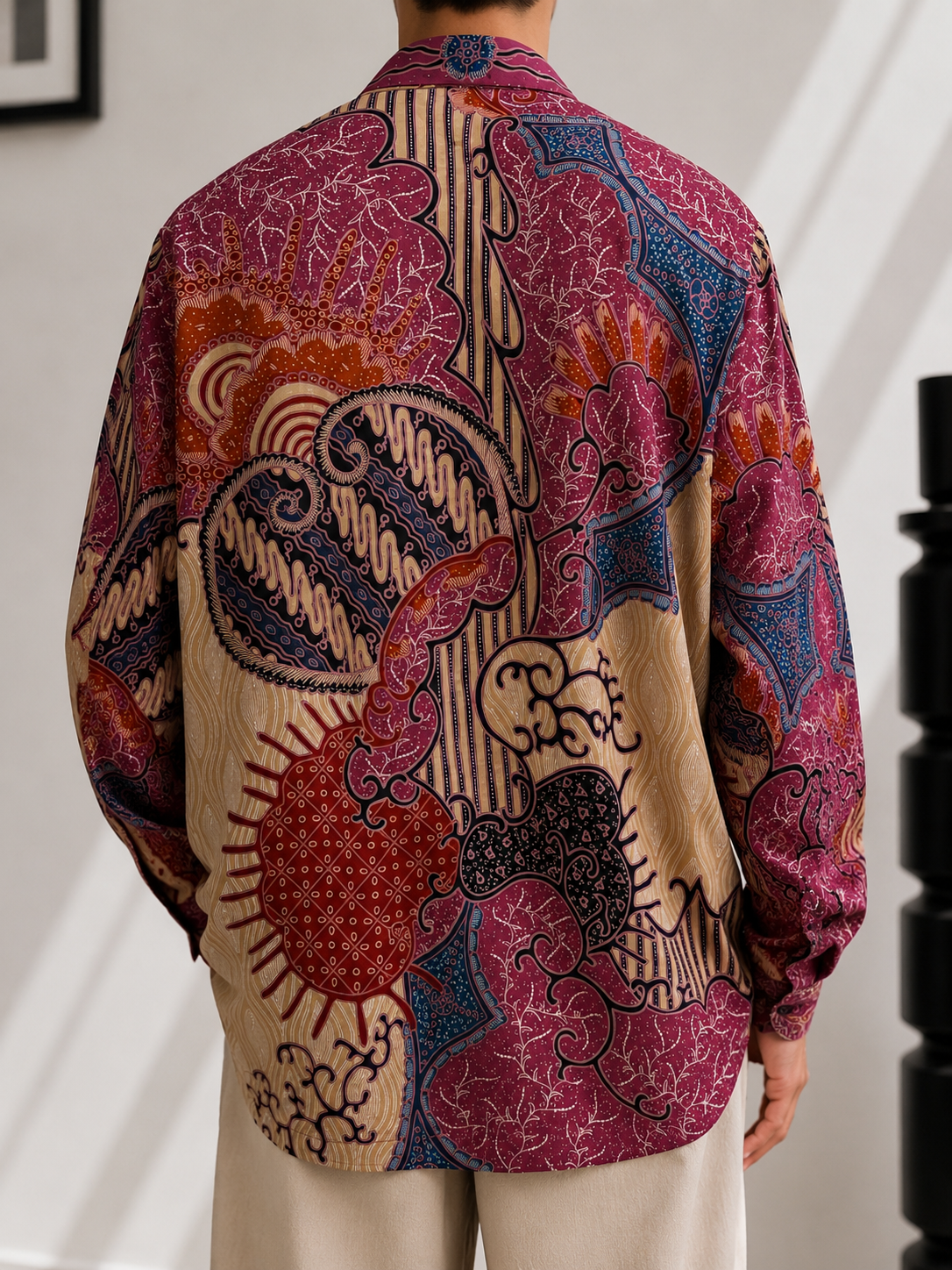 1990s Etnik Oversize Gömlek