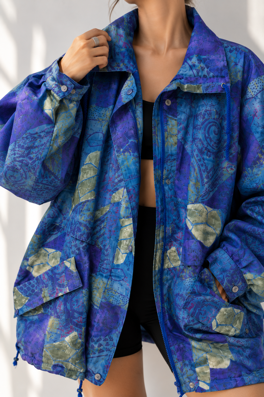 1990s Festival Style Etnik Yağmurluk/Ceket