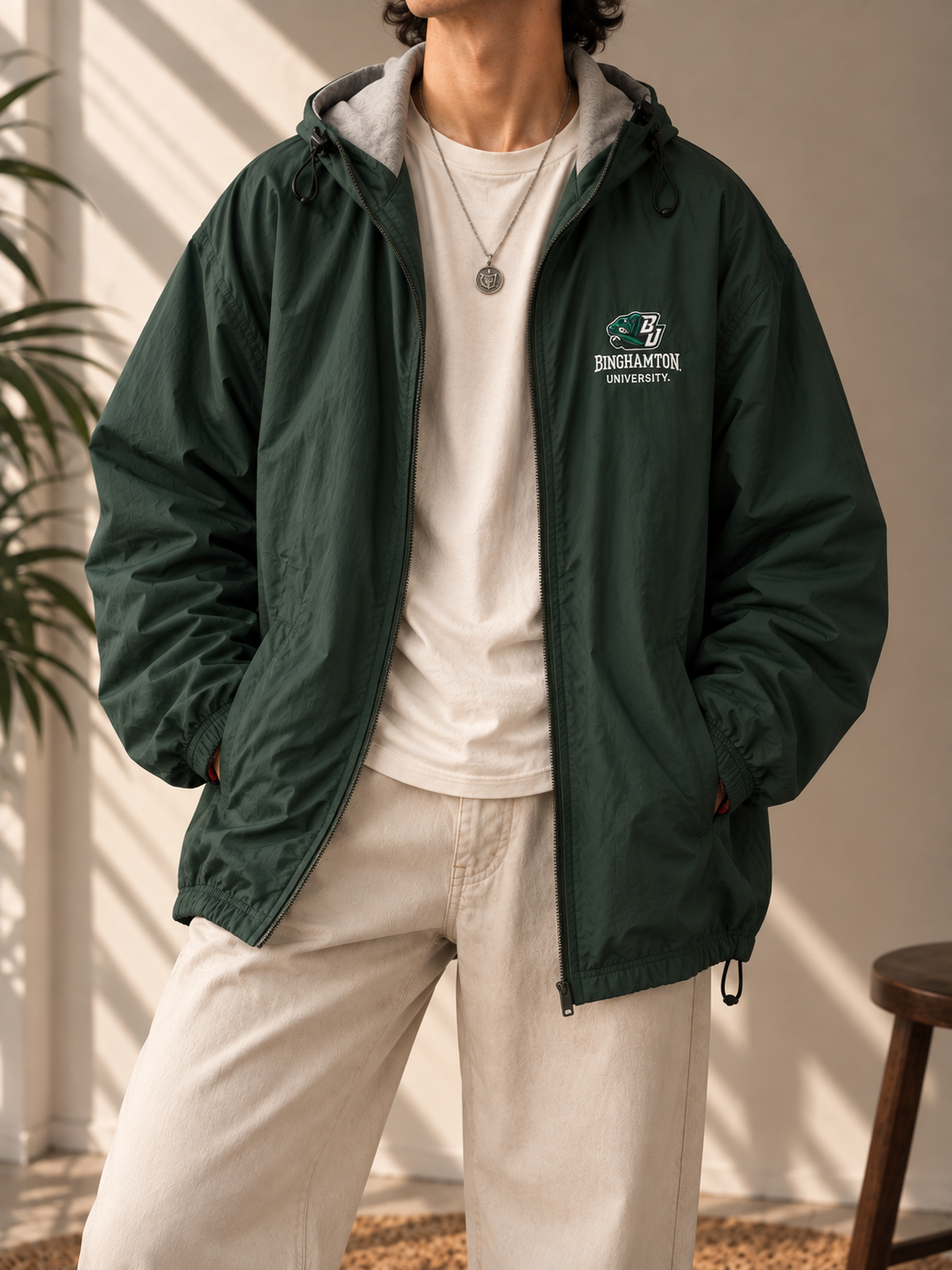 1990s Old School Hooded Ceket