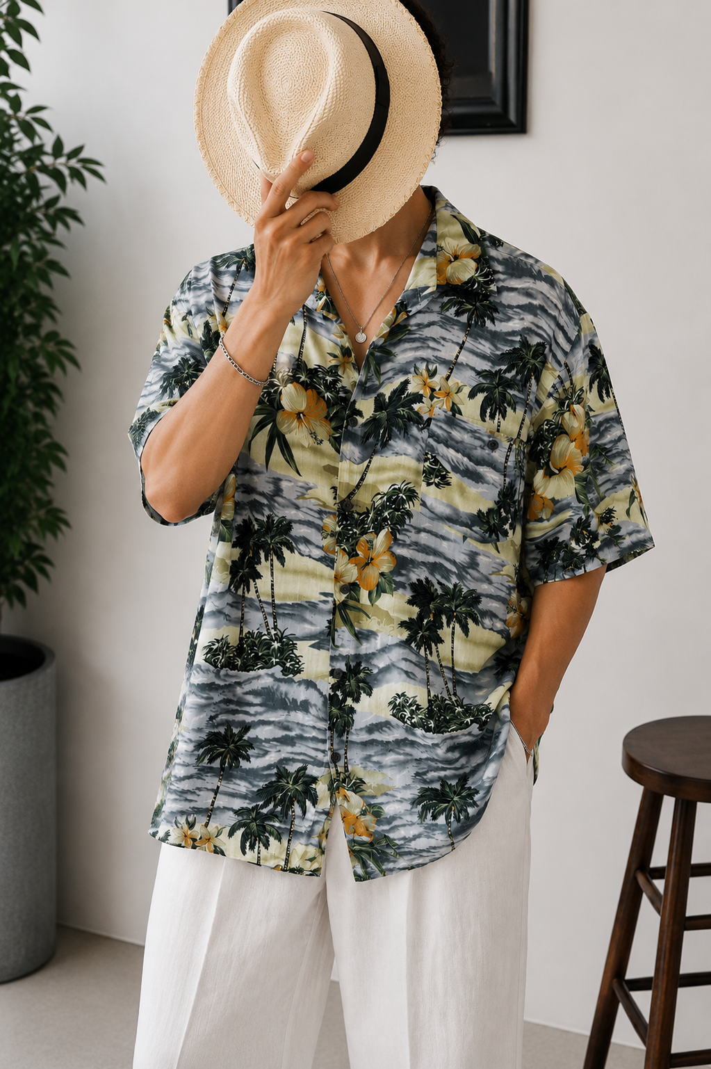 1990s Oversize Hawaii Gömlek