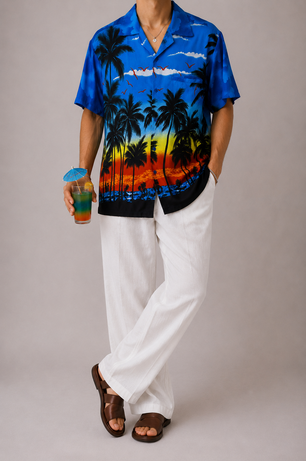 1990s Oversize Hawaii Gömlek