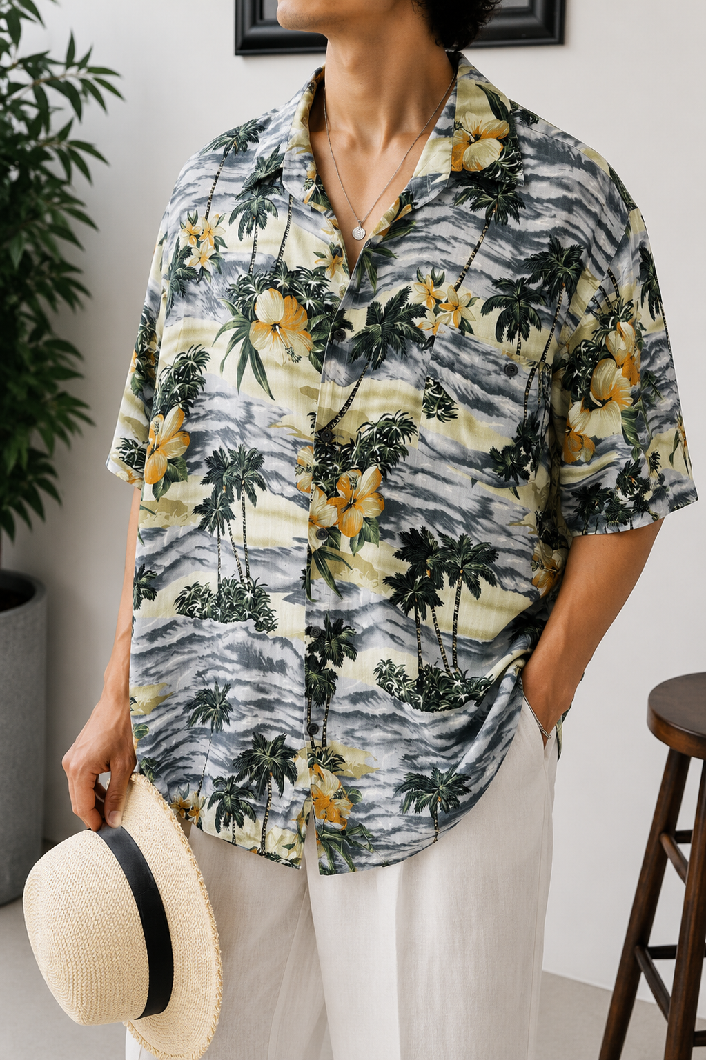 1990s Oversize Hawaii Gömlek
