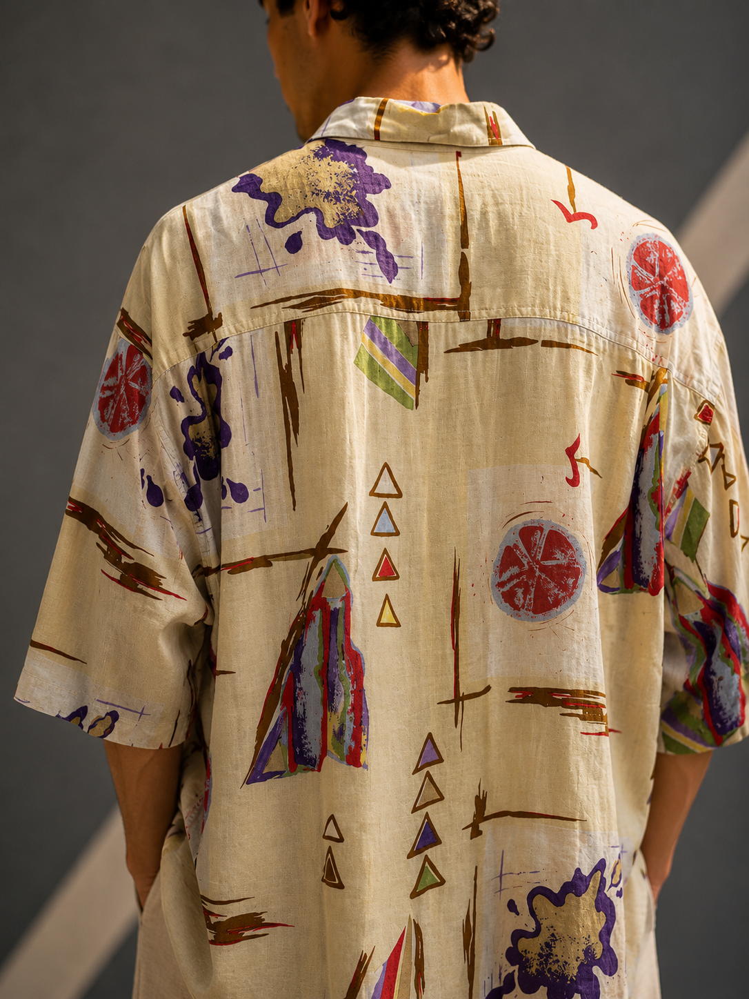 1990s Pastel Renk Oversize Gömlek