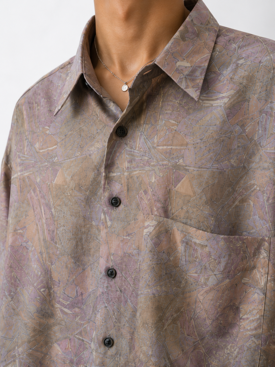 1990s Pastel Tone Karmaşık Gömlek
