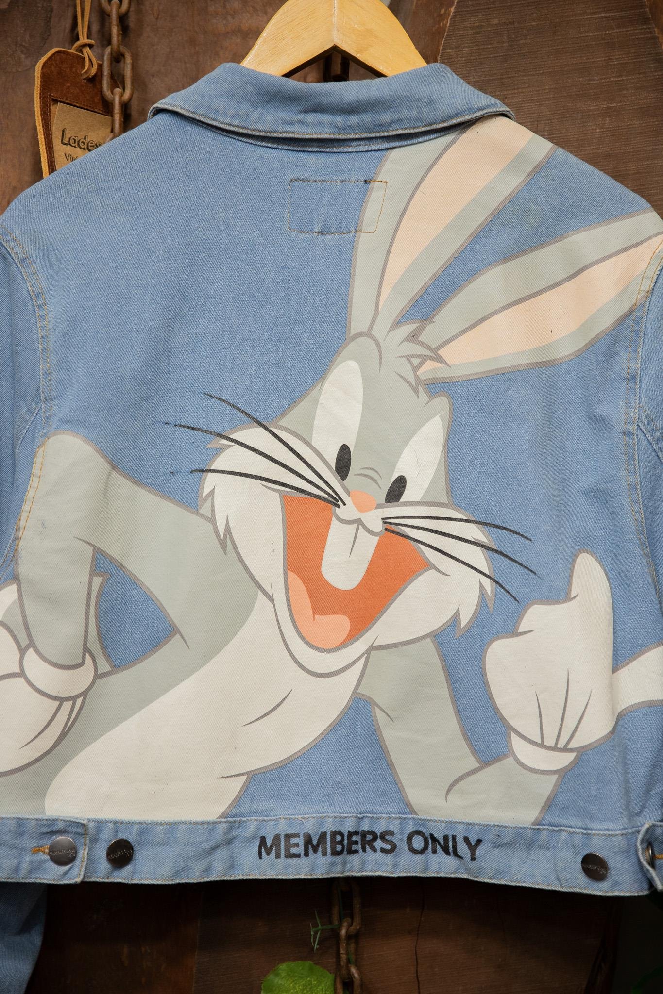 2000's Bugs Bunny Cropped Denim Ceket