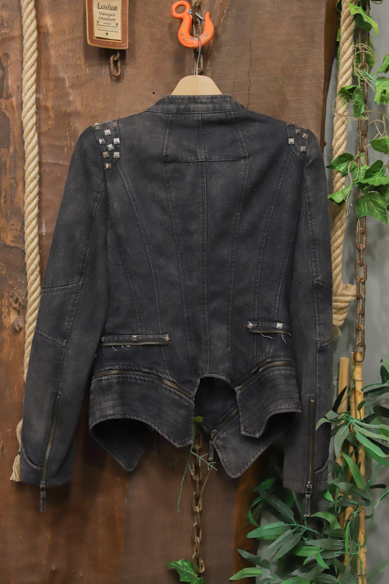 2000's Rock Moto Denim Ceket