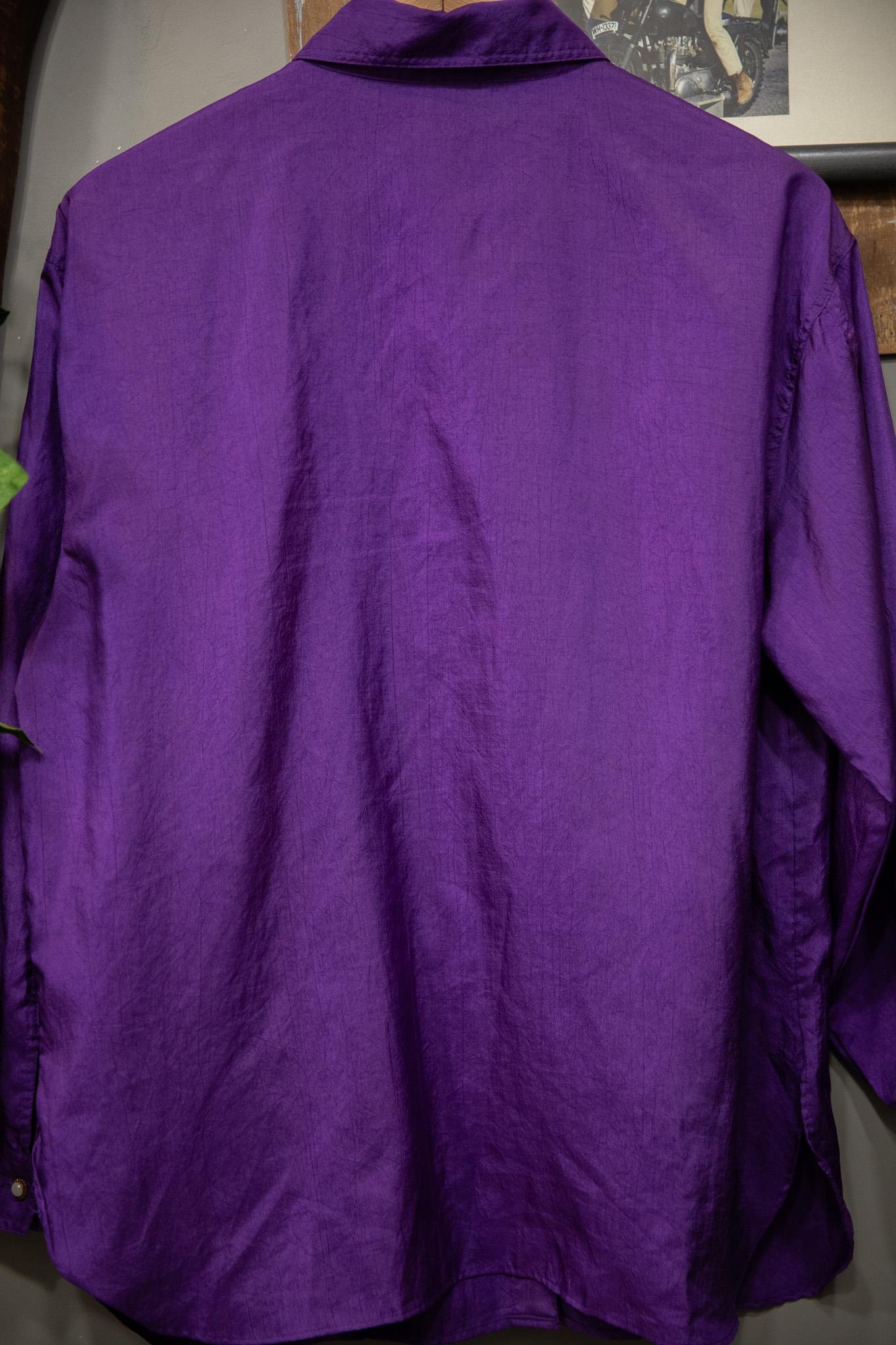70s France Purple Tasarım Kadın Gömlek
