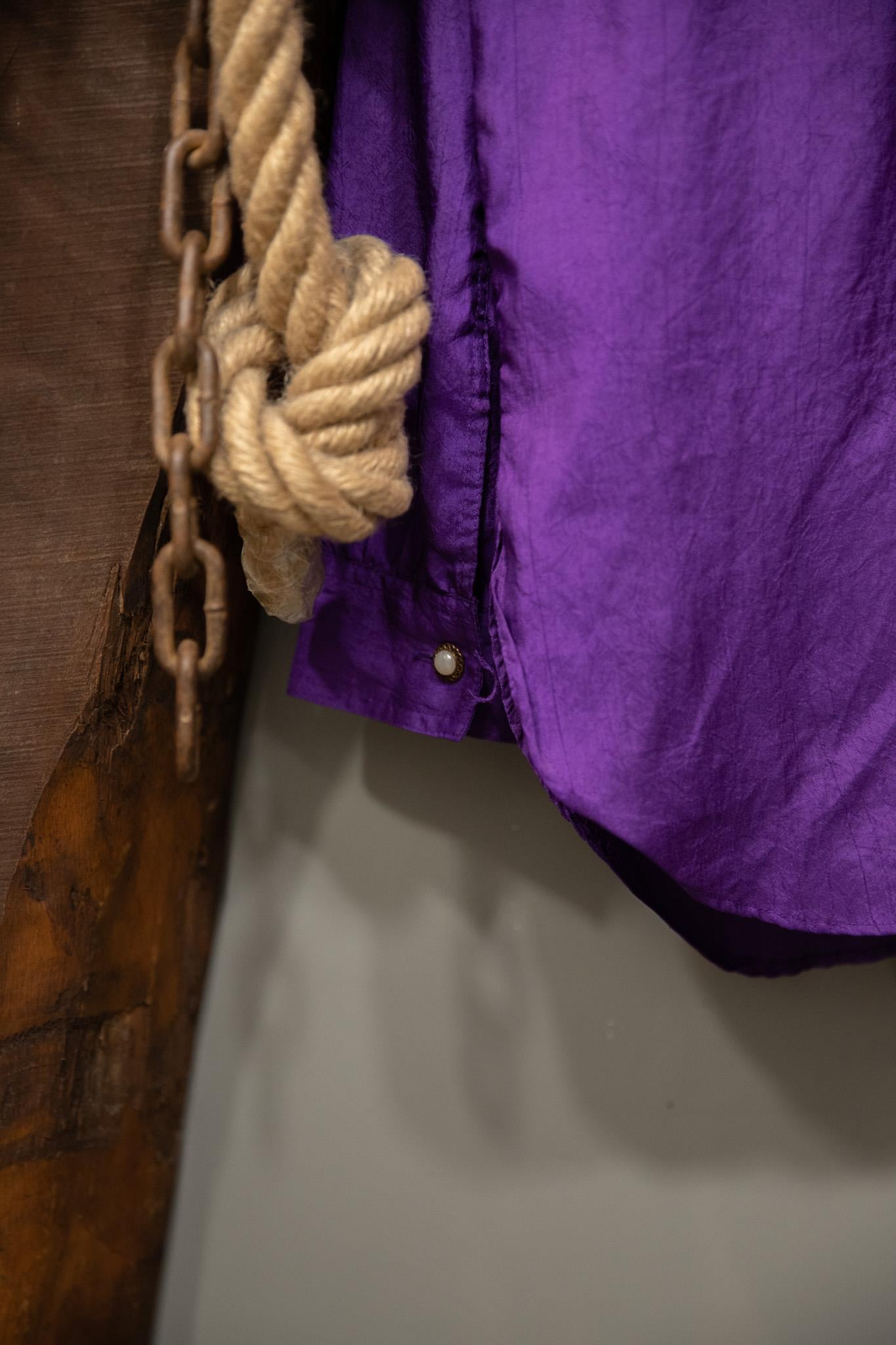 70s France Purple Tasarım Kadın Gömlek