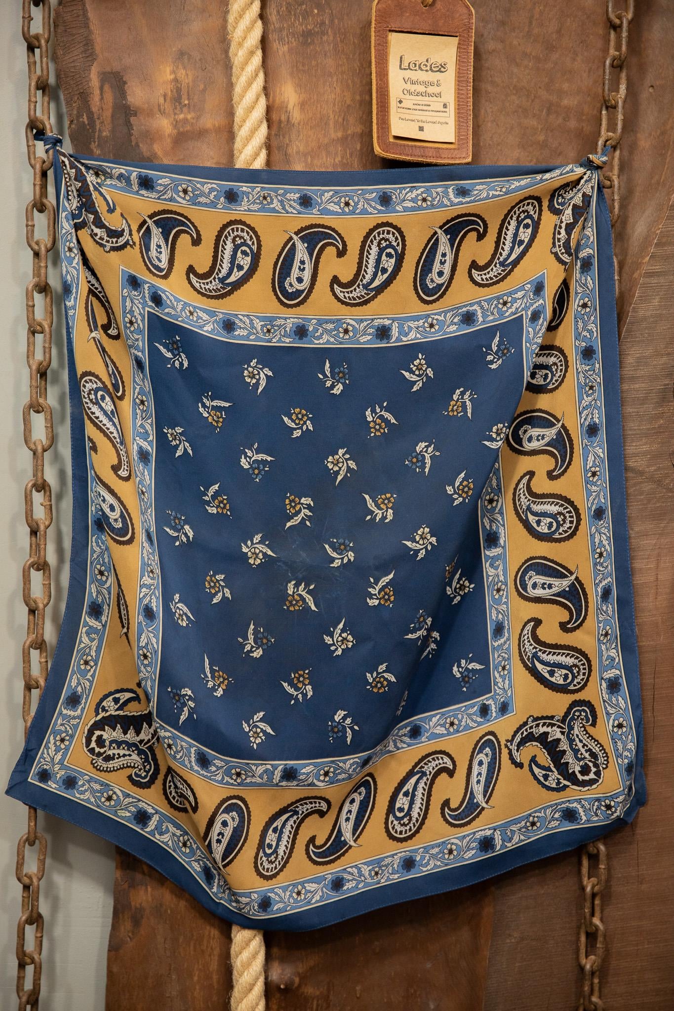 70's Navy Classic Silk Fular