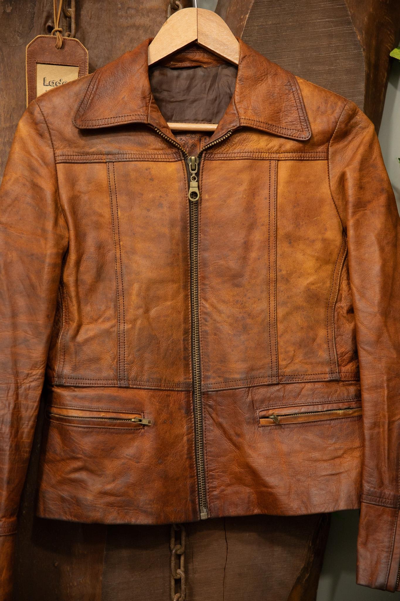 70's Western Classic Deri Ceket