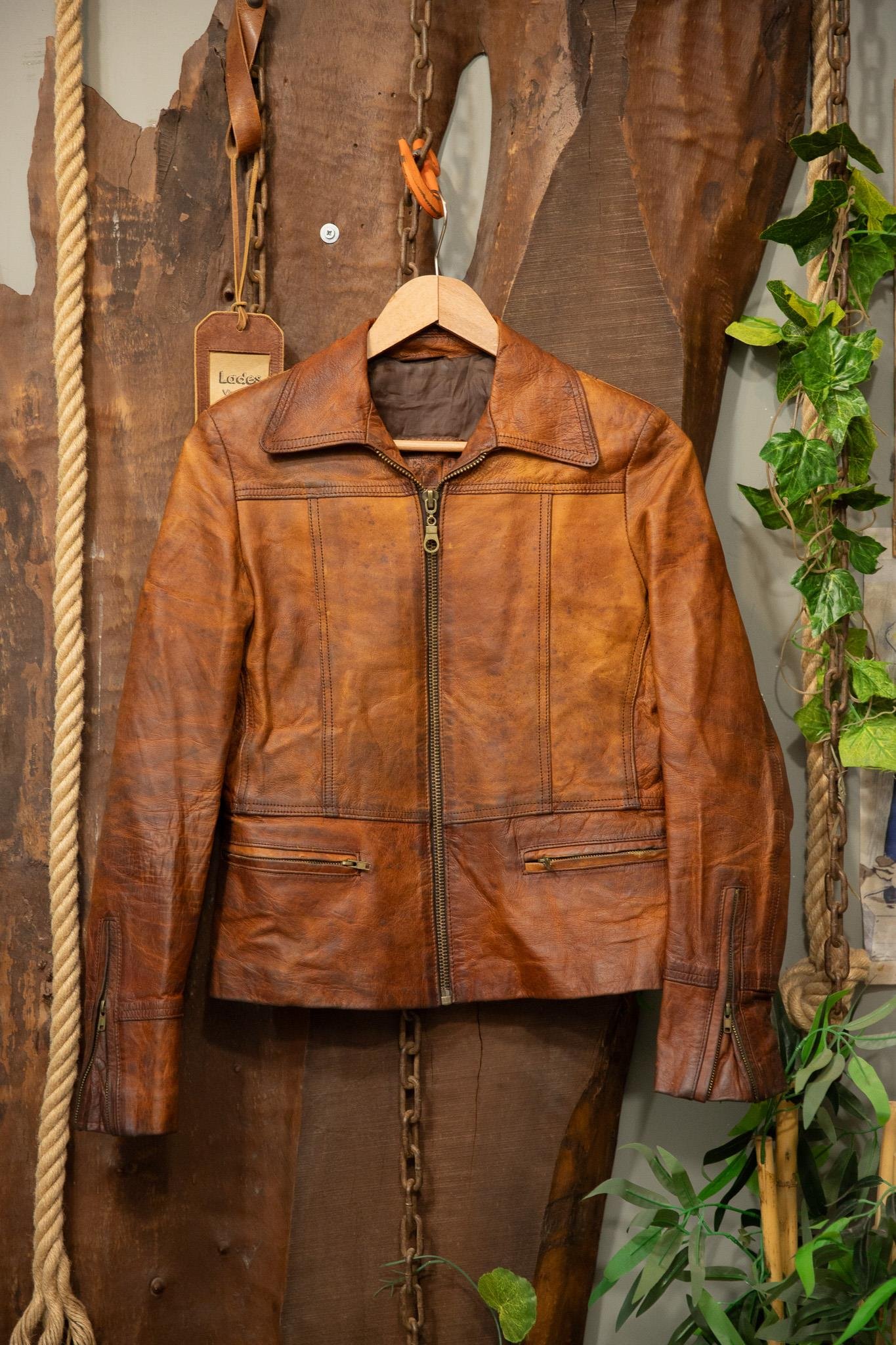 70's Western Classic Deri Ceket