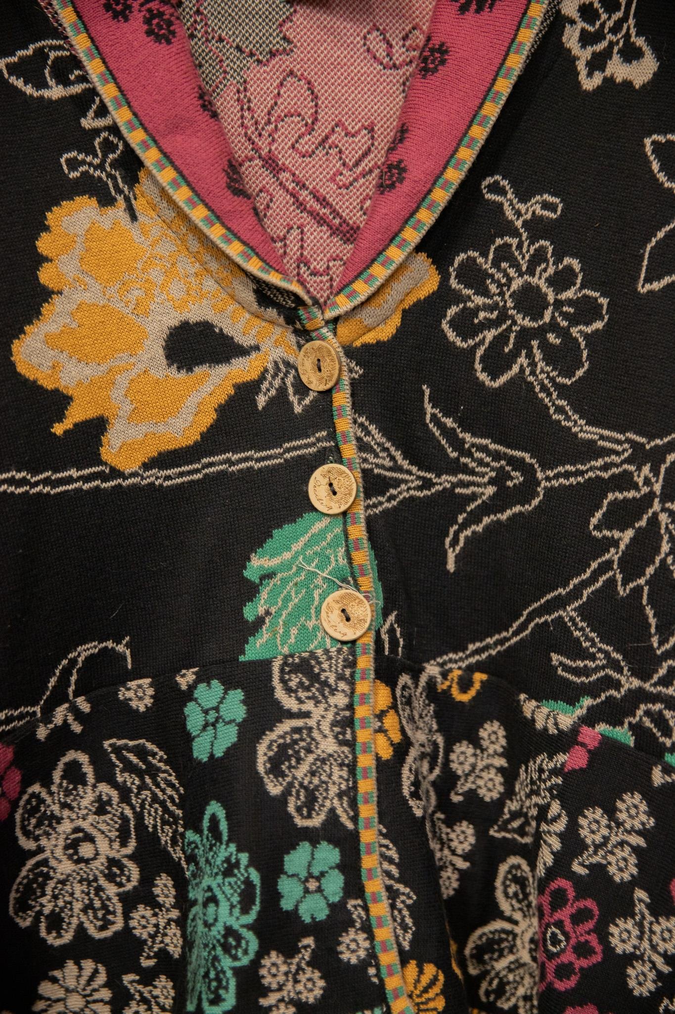 80s-90s Bohemian Floral Hırka/Ceket